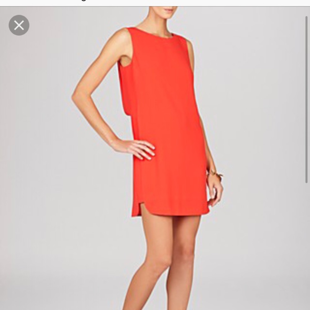 Womens BCBG Maxazria Red Sleeveless Shift Dress